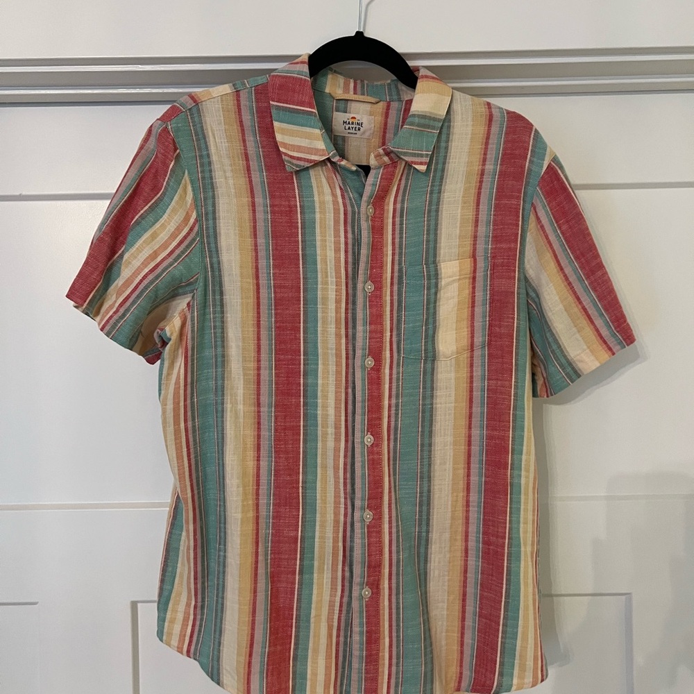 Marine Layer Multicolor Striped Men's Shirt